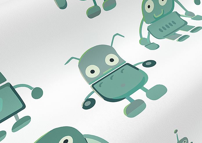 Robo Town, Emerald - Twist&Fit Roller Blind - Image 4